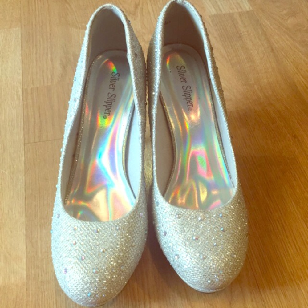 Silver High Heels